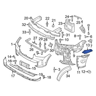 BMW OE - Left Bumper Cover Support Rail Insulator