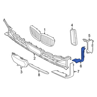 BMW OE - Left Outer Grille Molding Bracket