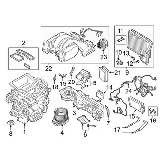 BMW OE - Air Conditioner & Heater - Evaporator & Heater Components (xDrive40i / xDrive50i)