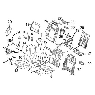 BMW OE - Seats & Tracks - Passenger Seat Components (Multi-Contour Seat), (M / M Competition)
