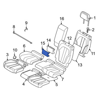 BMW OE - Center Lower Seat Back Cushion Cover