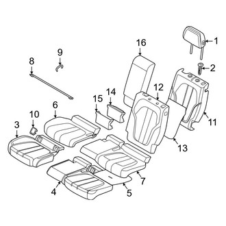 BMW OE - Seats & Tracks - Second Row Seats (Seat Covers & Components, With 3rd Row Seat)