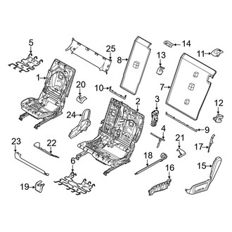 BMW OE - Seats & Tracks - Second Row Seats (Seat Frames and Components, With 3rd Row Seat)