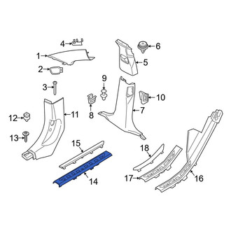 BMW OE - Rear Right Door Sill Plate
