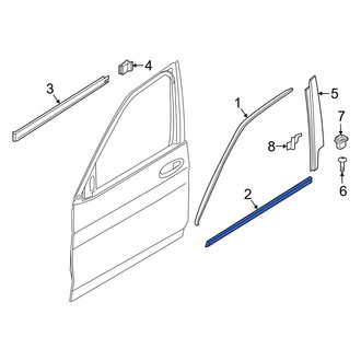 BMW OE - Front Right Door Belt Molding