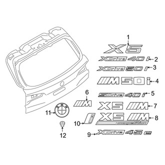 BMW OE - Lift Gate - Exterior Trim (xDrive50e)
