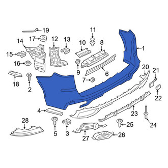 BMW OE - Rear Upper Bumper Cover