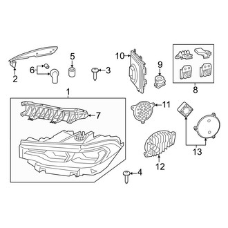 BMW OE - Front Lamps - Headlamp Components