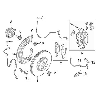 BMW OE - Front Suspension - Brake Components (W/O M Sport Brakes Xdrive 40I), (xDrive40i)