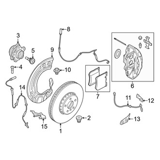 BMW OE - Front Suspension - Brake Components (With M Sport Brakes), (xDrive50i)