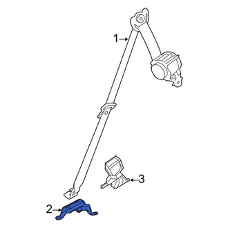 BMW OE - Right Seat Belt Lap and Shoulder Belt Bracket