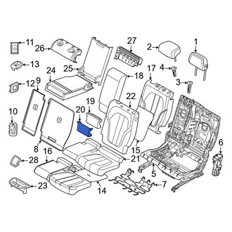 BMW OE - Center Left Outer Seat Back Cushion Cover