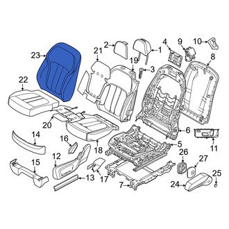 BMW OE - Center Right Seat Back Cushion Cover