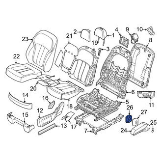 BMW OE - Center Left Seat Armrest Cover
