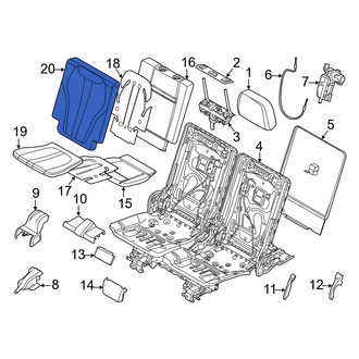 BMW OE - Center Left Outer Seat Back Cushion Cover