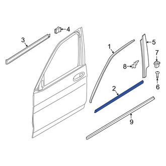 BMW OE - Front Left Door Belt Molding
