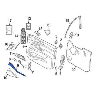 BMW OE - Front Left Door Trim Molding