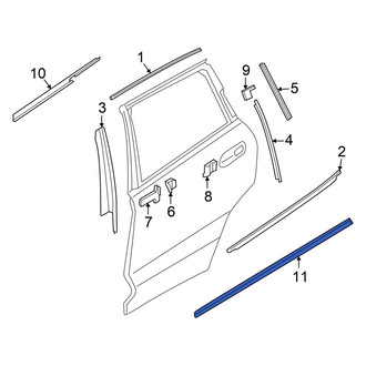 BMW OE - Rear Left Door Molding