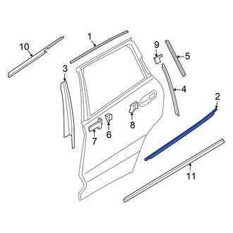 BMW OE - Rear Right Door Belt Molding