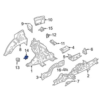 BMW OE - Right Seat Belt Lap and Shoulder Belt Bracket