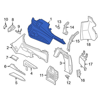 BMW OE - Rear Right Upper Interior Quarter Panel Trim Panel