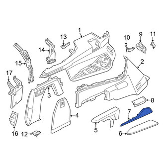 BMW OE - Rear Left Rearward Interior Quarter Panel Trim Panel Insert