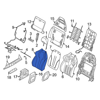 BMW OE - Front Left Seat Back Cushion Cover