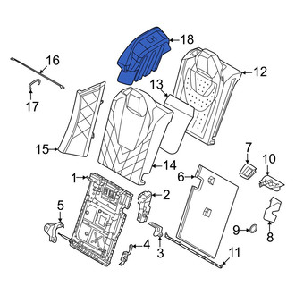 BMW OE - Rear Right Headrest Cushion