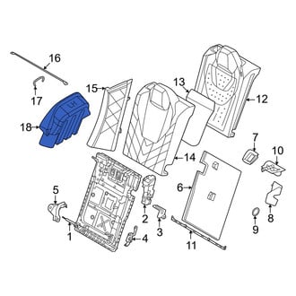 BMW OE - Front Left Headrest Cushion