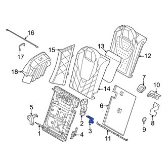 BMW OE - Rear Left Folding Seat Latch Bracket