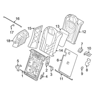 BMW OE - Seats & Tracks - Rear Seat Components (Drivers Side Seat, Back)