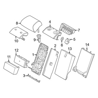 BMW OE - Seats & Tracks - Rear Seat (Center Seat, Back)