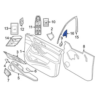 BMW OE - Front Left Door Mirror Trim Ring