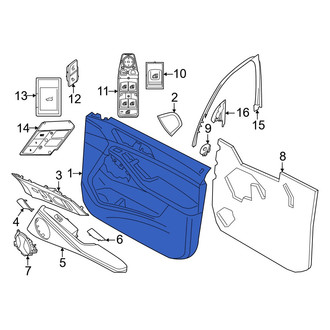 BMW OE - Front Left Inner Door Interior Trim Panel