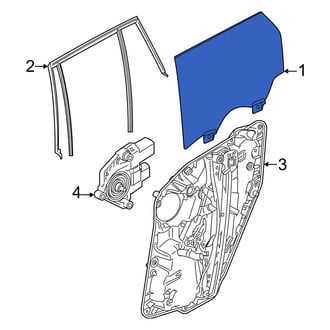BMW OE - Front Left Door Glass
