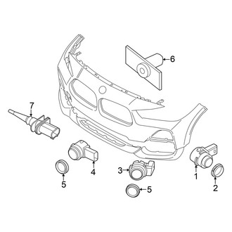 BMW OE - Front Bumper & Grille - Electrical Components (With M Type), (M35i xDrive / xDrive28i)
