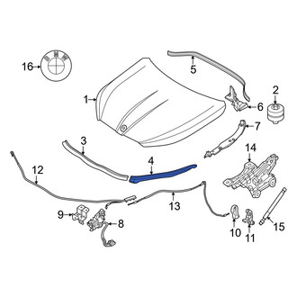 BMW OE - Front Left Hood Seal