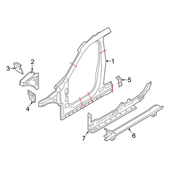 BMW OE - Pillars, Rocker & Floor - Hinge Pillar