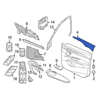 BMW OE - Front Left Upper Door Trim Molding
