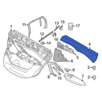 BMW OE - Front Left Lower Door Trim Molding