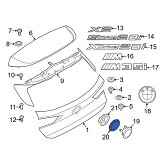 BMW OE - Liftgate Latch Release Switch Seal