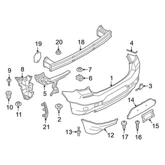 BMW OE - Rear Bumper - Bumper & Components (W/O M Sport Package, Bumper Cover & Trim)