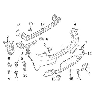 BMW OE - Rear Bumper - Bumper & Components (With M Sport Package, Bumper Cover & Trim), (M35i)