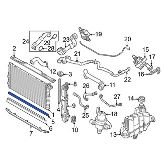 BMW OE - Center Upper Radiator Support Panel Seal
