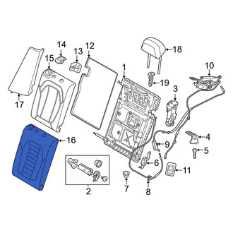 BMW OE - Rear Left Seat Back Cushion Cover