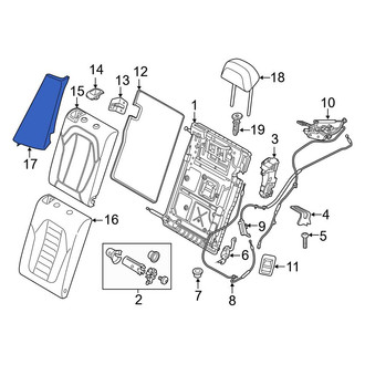 BMW OE - Rear Left Seat Back Bolster Assembly