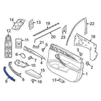 BMW OE - Rear Right Door Panel Handle Cover