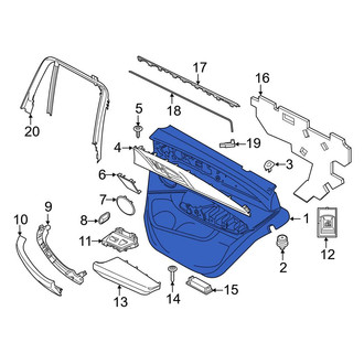 BMW OE - Rear Left Inner Door Interior Trim Panel