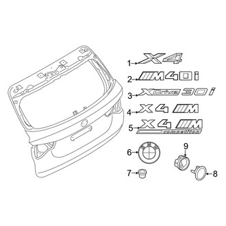 BMW OE - Lift Gate - Exterior Trim (M40i)