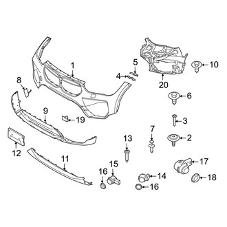 BMW OE - Front Bumper & Grille - Bumper & Components (W/O M Sport Package, Bumper Cover & Trim)